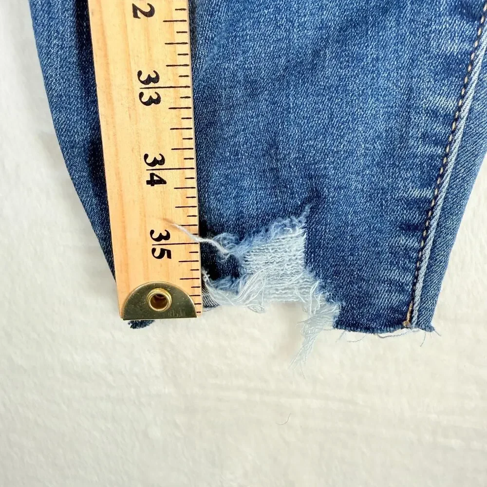 Torrid Jeggings Womens‎ 18 Reg Blue Jeans Feel the Fit Stretch Distressed Edgy